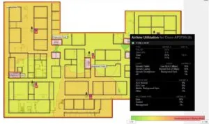 Voorbeeld van een heatmap in rapportage